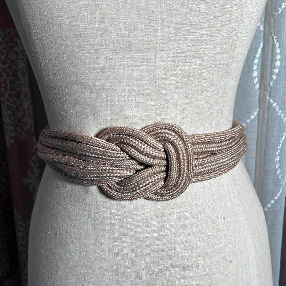 Leather shop braided belt with some stretch